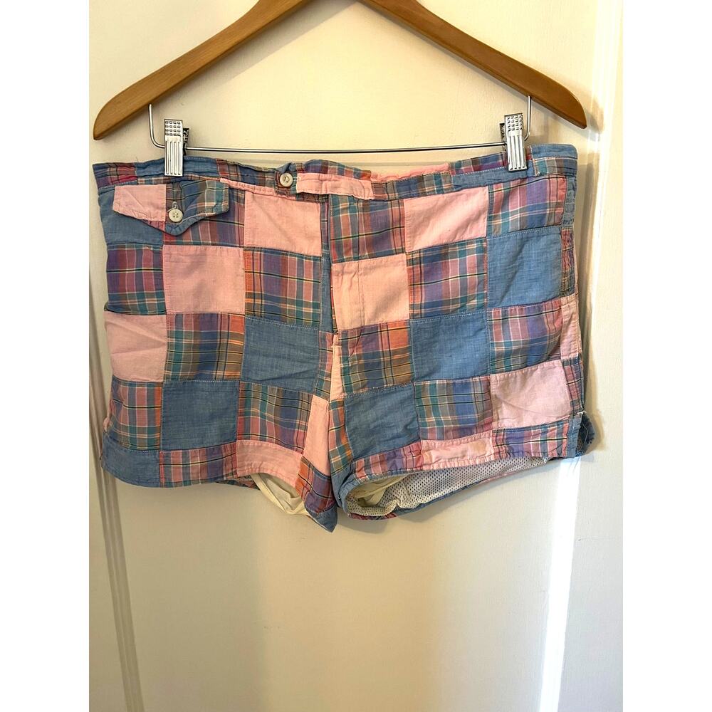 Vintage Bonwit Teller Men's Shop Patchwork Shorts/Bathing Trunks, Size 38
